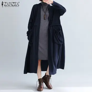 ZANZEA Women Long Coats Jackets 2020 Autumn Winter Casual Long Sleeve Outwear Solid Chaqueta Retro Strappy Waist Harajuku Casaco
ZANZEA Women Long Coats Jackets 2020 Autumn Winter Casual Long Sleeve Outwear Solid Chaqueta Retro Strappy Waist Harajuku Casaco