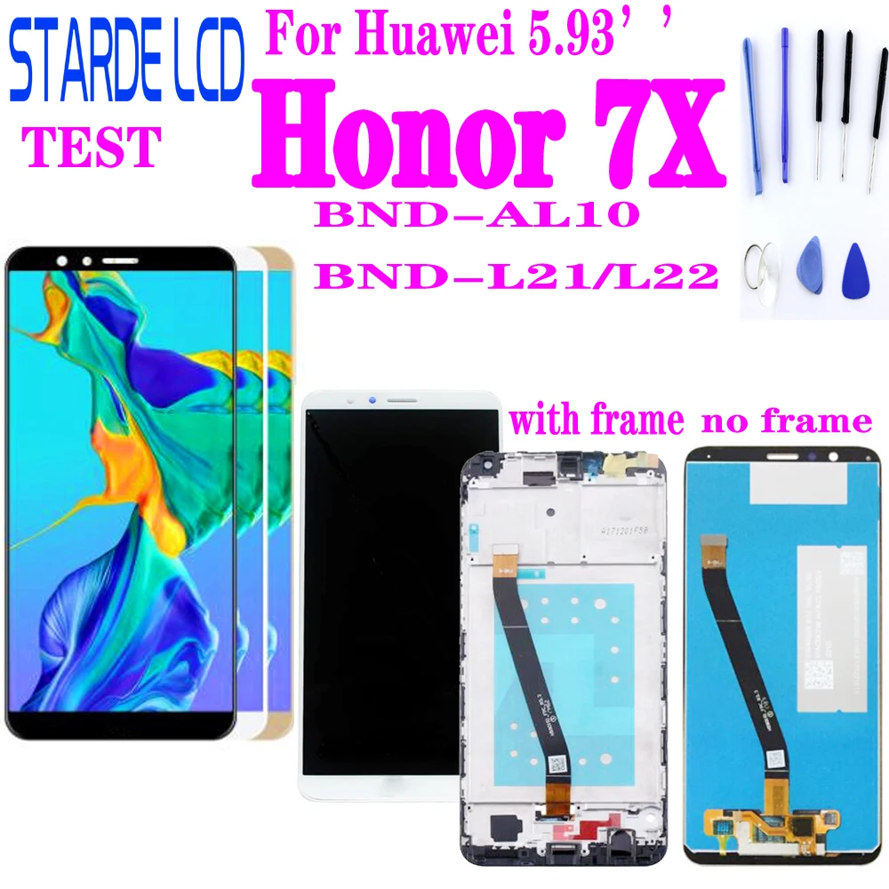 For Huawei Honor 7X LCD Display Touch Screen Digitizer Assembly Replacement Screen For Huawei Honor7X BND-AL10 BND-L21/L22
For Huawei Honor 7X LCD Display Touch Screen Digitizer Assembly Replacement Screen For Huawei Honor7X BND-AL10 BND-L21/L22