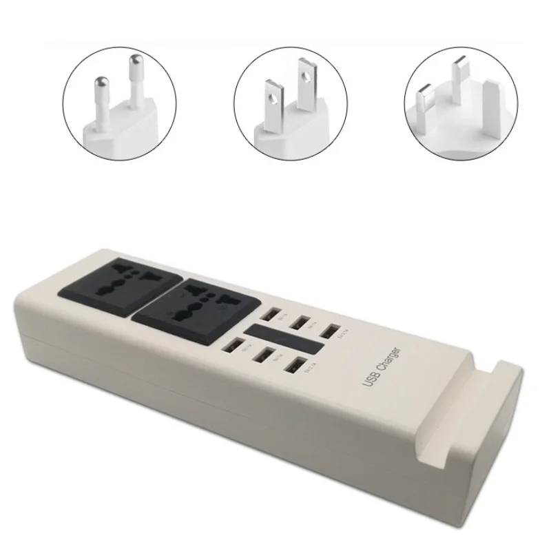 Smart Power Strip EUUK US plug Extension Socket 1.5M Power Cord 2AC Universal Outlet 6 USB Charger ports For mobile phone
Smart Power Strip EUUK US plug Extension Socket 1.5M Power Cord 2AC Universal Outlet 6 USB Charger ports For mobile phone