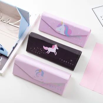 New Cute Top-grade Unicorn Spectacle Cases for Eyeglasses Fashion Folding Sunglasses Box Bag Portable Triangle Eyewear Protector
New Cute Top-grade Unicorn Spectacle Cases for Eyeglasses Fashion Folding Sunglasses Box Bag Portable Triangle Eyewear Protector