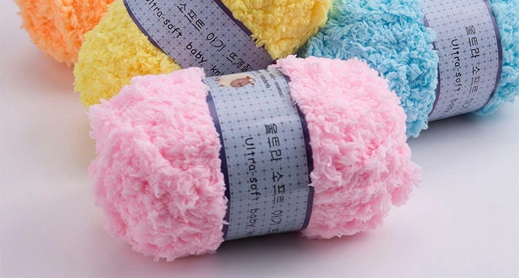 Description Picture 6 of itemSoft Smooth Yarn Baby Knitting Wool Yarn Thick Yarn Fiber Velvet Yarn Hand Knitting Wool Crochet Yarn for DIY Sweater