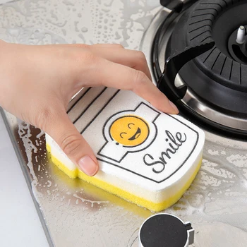 Cute Smiley Face Magic Sponge Eraser Strong Decontamination Dish Washing Tool Kitchen Cleaner Sponges Scouring Pads 4pcs
Cute Smiley Face Magic Sponge Eraser Strong Decontamination Dish Washing Tool Kitchen Cleaner Sponges Scouring Pads 4pcs