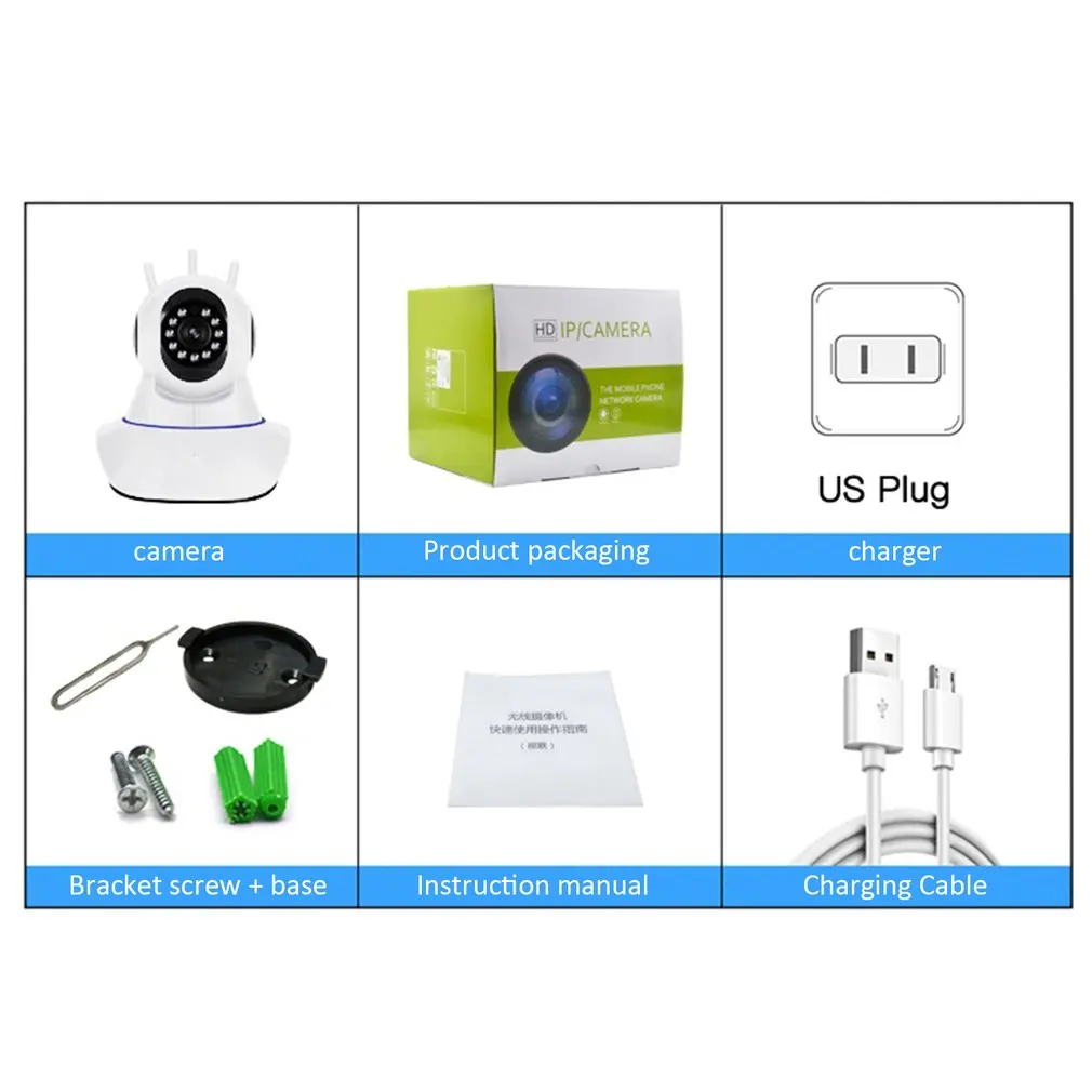 Wireless Webcam Surveillance Camera Baby Pet Home Security Wifi Hd Camera Voice Intercom Infrared Night Vision 
Wireless Webcam Surveillance Camera Baby Pet Home Security Wifi Hd Camera Voice Intercom Infrared Night Vision