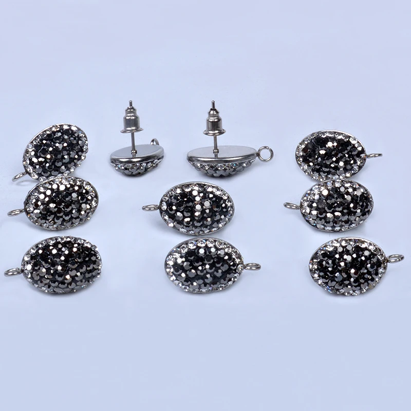 11x15mm 2pcs/lot Earrings Accessories Black Rhinestone Oval Earrings Base Connectors Linkers DIY Jewelry
11x15mm 2pcs/lot Earrings Accessories Black Rhinestone Oval Earrings Base Connectors Linkers DIY Jewelry