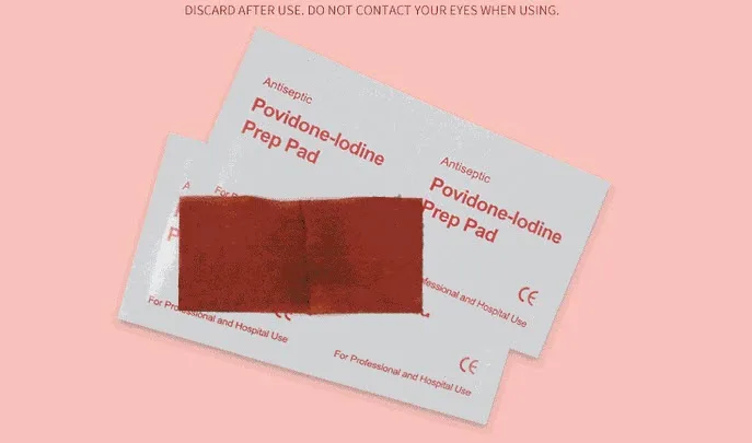 Disposable antiseptic providone-lodine prep pad Disinfection wipe for health proection 100pcs/box
Disposable antiseptic providone-lodine prep pad Disinfection wipe for health proection 100pcs/box