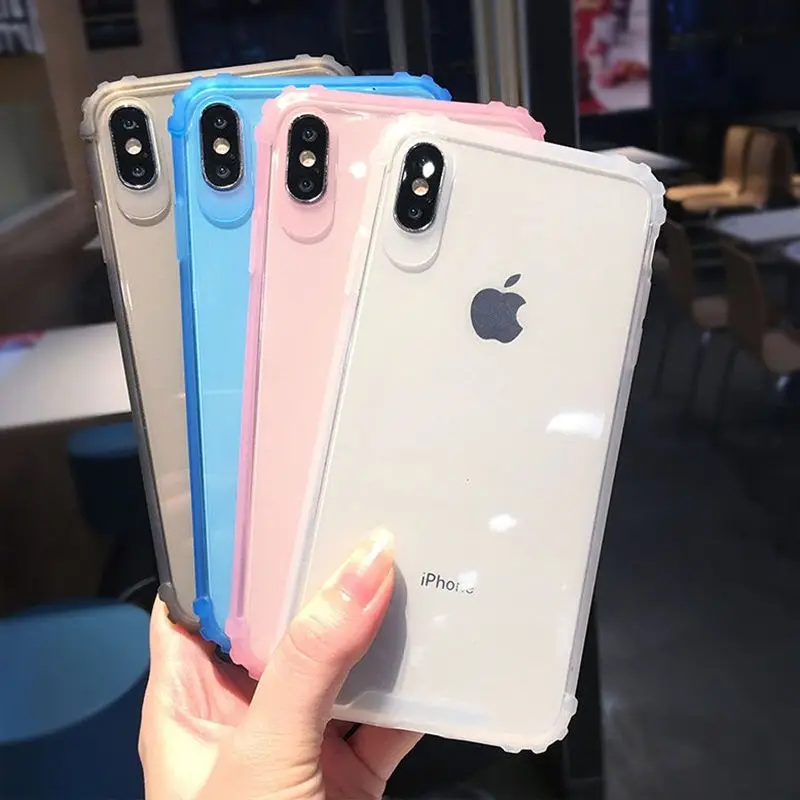 Colorful Shockproof Bumper Phone Case For iPhone 11 11Pro X XS Max 8 7 6 6S Plus Transparent Anti-knock Clear Soft Back Cover
Colorful Shockproof Bumper Phone Case For iPhone 11 11Pro X XS Max 8 7 6 6S Plus Transparent Anti-knock Clear Soft Back Cover