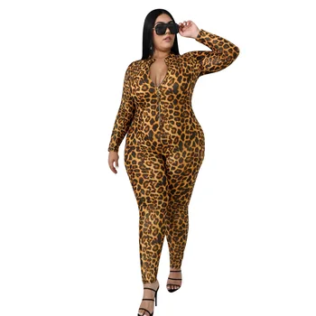 Women's suit, the latest in autumn and winter, the hottest 2019 night club selling leopard zip one-piece pants for women
Women's suit, the latest in autumn and winter, the hottest 2019 night club selling leopard zip one-piece pants for women
