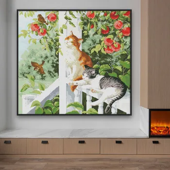 Stamped Cross Stitch Kits Accurate Pre-Printed Pattern Lovely Cat Frameless for Starter Kids Adults Beginners
Stamped Cross Stitch Kits Accurate Pre-Printed Pattern Lovely Cat Frameless for Starter Kids Adults Beginners