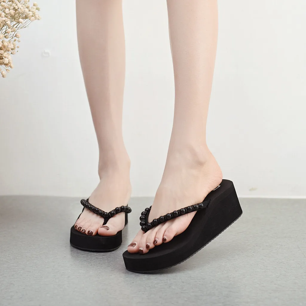 2019 New Flip Flops Female Summer Fashion Wear Woman Slippers Thick Bottom With Platform Wedges Non-slip Beach Shoes
2019 New Flip Flops Female Summer Fashion Wear Woman Slippers Thick Bottom With Platform Wedges Non-slip Beach Shoes