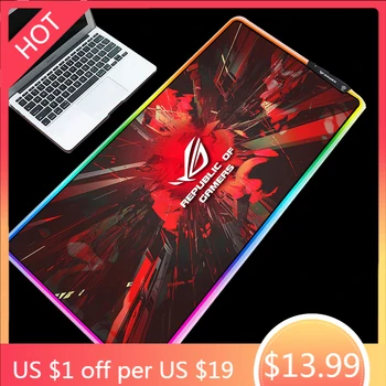 Yuzuoan Republic of Gamers cool RGB mouse pad LED cool marquee game keyboard pad wholesale can be customized
Yuzuoan Republic of Gamers cool RGB mouse pad LED cool marquee game keyboard pad wholesale can be customized