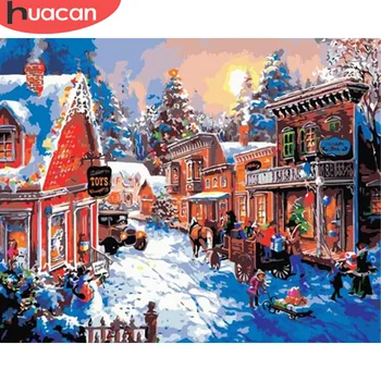 HUACAN Coloring By Numbers Snow Landscape Paint Canvas Picture Oil Painting Winter HandPainted Home Decoration
HUACAN Coloring By Numbers Snow Landscape Paint Canvas Picture Oil Painting Winter HandPainted Home Decoration