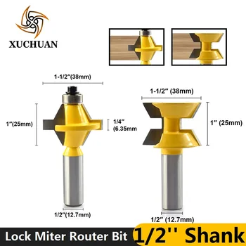 2pcs 1/2''(12.7mm) Shank 120 Degrees Tenon Cutter Lock Miter Finger Joint Router Bits Set Wood Milling Cutter Router Bit Set
2pcs 1/2''(12.7mm) Shank 120 Degrees Tenon Cutter Lock Miter Finger Joint Router Bits Set Wood Milling Cutter Router Bit Set