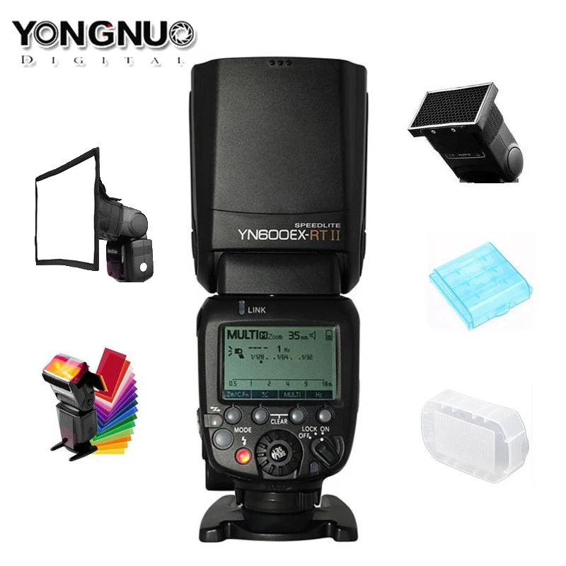 Original YONGNUO YN600EX-RT II 2.4G Wireless HSS 1/8000s Master TTL Flash Speedlite for Canon Camera as 600EX-RT YN600EX RT | Электроника