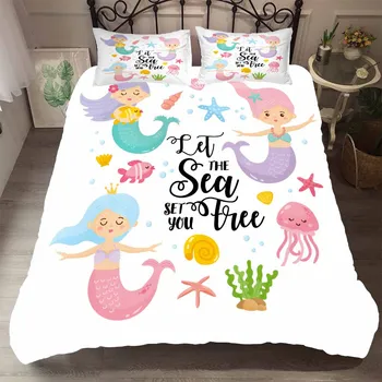 BEST.WENSD Mermaid Unicorn Bedding Set Included (Duvet Cover+ Pillowcase) King Size Comforter Bedding Sets Cute Cartoon Home Bed 
BEST.WENSD Mermaid Unicorn Bedding Set Included (Duvet Cover+ Pillowcase) King Size Comforter Bedding Sets Cute Cartoon Home Bed