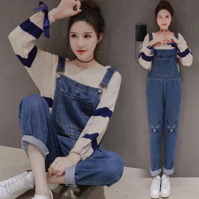 Pregnant Women Set Fall And Winter Clothes 2019 New Style Fashion Models Cat Embroidery Suspender Trousers Sweater Pregnant Moth
Pregnant Women Set Fall And Winter Clothes 2019 New Style Fashion Models Cat Embroidery Suspender Trousers Sweater Pregnant Moth
