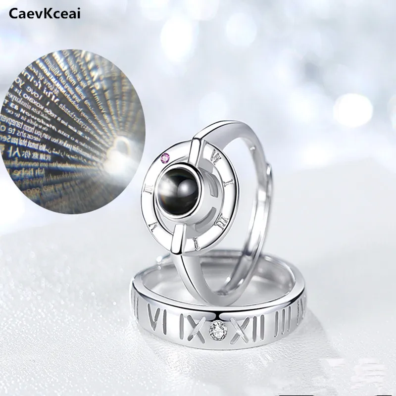 CaevKceai a pair 100 Languages "I Love You" Memory Couple Rings Engagement Wedding Ring Set 925 Sterling Silver Women Jewelr
CaevKceai a pair 100 Languages "I Love You" Memory Couple Rings Engagement Wedding Ring Set 925 Sterling Silver Women Jewelr
