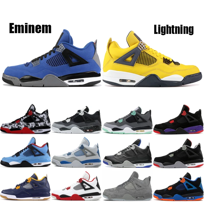 

Best quality 4 4s men basketball shoes Flight Nostalgia Lightning Eminem Encore Sport trainer IV Designer Sneakers