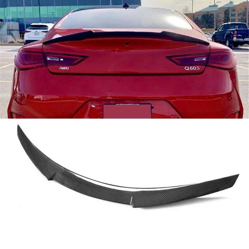 FOR Accessories Real Carbon Fiber Spoiler Infiniti Q60 Q60S Car Trunk Rear Lip Wing Tail Q60 Spoiler Car-Styling 2016-19
FOR Accessories Real Carbon Fiber Spoiler Infiniti Q60 Q60S Car Trunk Rear Lip Wing Tail Q60 Spoiler Car-Styling 2016-19