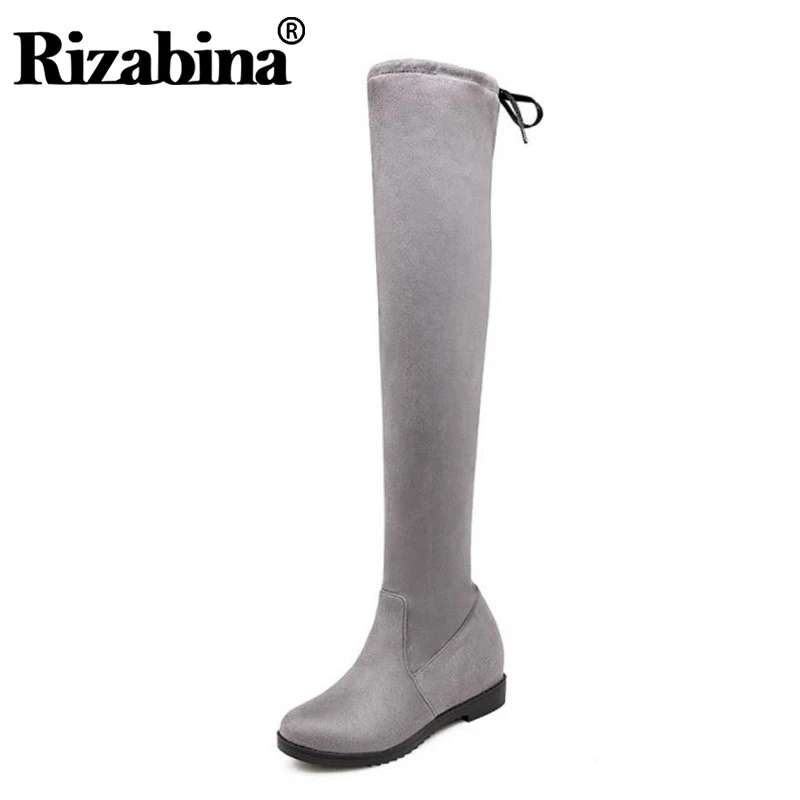 RIZABINA Plus Size 30-50 Flocking Leather Thigh High Boots Rivets Hidden Heels Winter Autumn Fashion Long Boots Female Shoes
RIZABINA Plus Size 30-50 Flocking Leather Thigh High Boots Rivets Hidden Heels Winter Autumn Fashion Long Boots Female Shoes