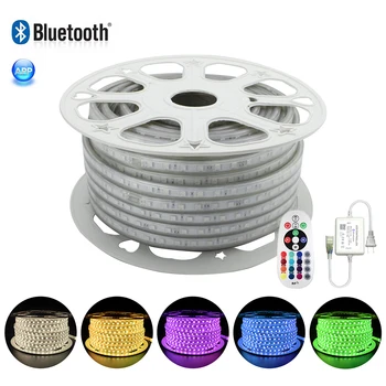 AC 110V LED Strip Light RGB SMD 5050 Tape Phone APP and Remote control Waterproof Waterproof flexible lights Outdoor room dec
AC 110V LED Strip Light RGB SMD 5050 Tape Phone APP and Remote control Waterproof Waterproof flexible lights Outdoor room dec