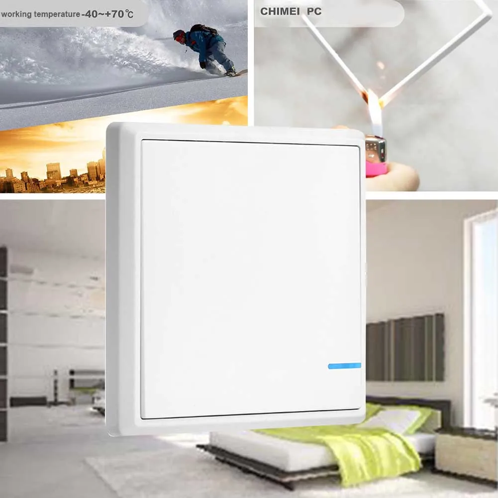 Smart Waterproof Universal Light Switch On-Off Remote Control White Wireless Wall Mounted Button Hand Push Anti Interference
Smart Waterproof Universal Light Switch On-Off Remote Control White Wireless Wall Mounted Button Hand Push Anti Interference