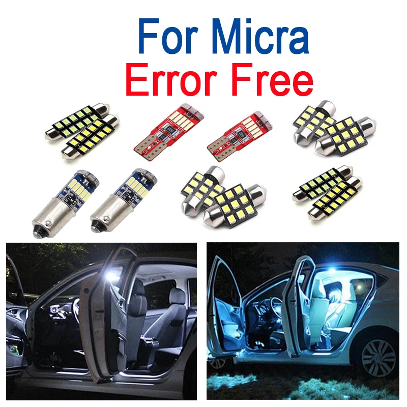 100% Perfect White Error Free LED bulb Interior Dome Map Trunk light kit For Nissan Micra K11 K12 K13 K14 (1993-2019)
100% Perfect White Error Free LED bulb Interior Dome Map Trunk light kit For Nissan Micra K11 K12 K13 K14 (1993-2019)