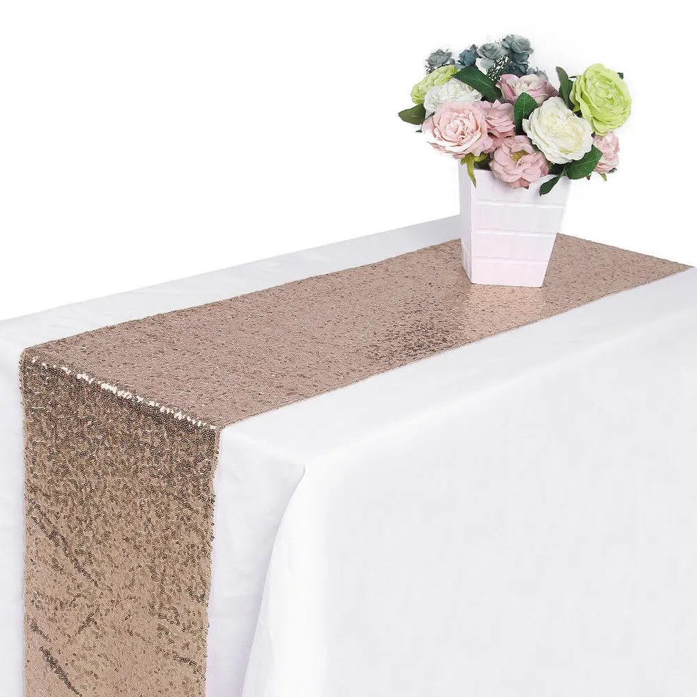 Silver Rose Gold Noble Sparkly Sequin Table Runner Table Cloth Desk Cover Tablecloth Decor For Wedding Hotel Dinner Party Shower
Silver Rose Gold Noble Sparkly Sequin Table Runner Table Cloth Desk Cover Tablecloth Decor For Wedding Hotel Dinner Party Shower