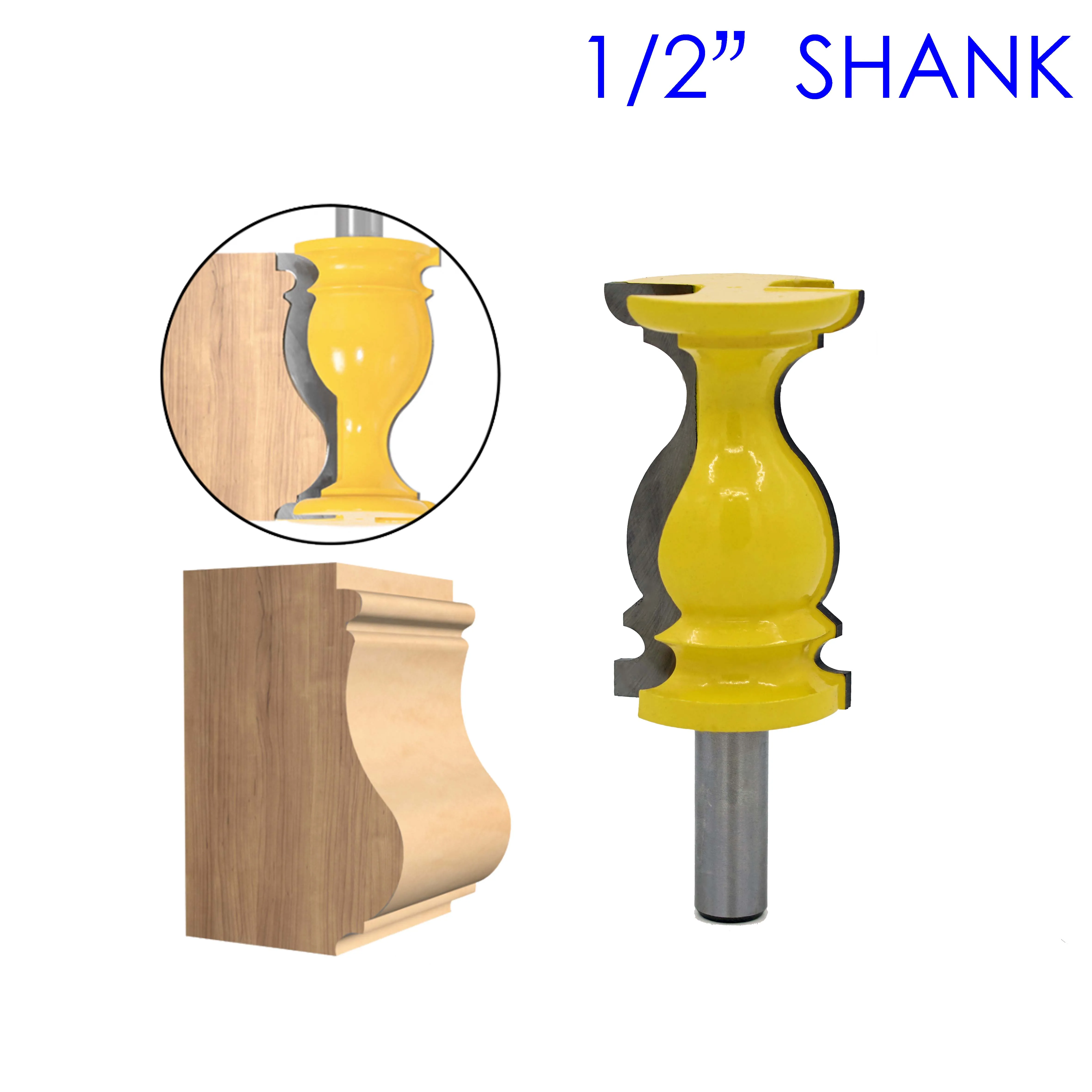 1PC 1/2" Shank shank Architectural Cemented Carbide Molding Router Bit Trimming Wood Milling Cutter for Woodwork Cutt
1PC 1/2" Shank shank Architectural Cemented Carbide Molding Router Bit Trimming Wood Milling Cutter for Woodwork Cutt