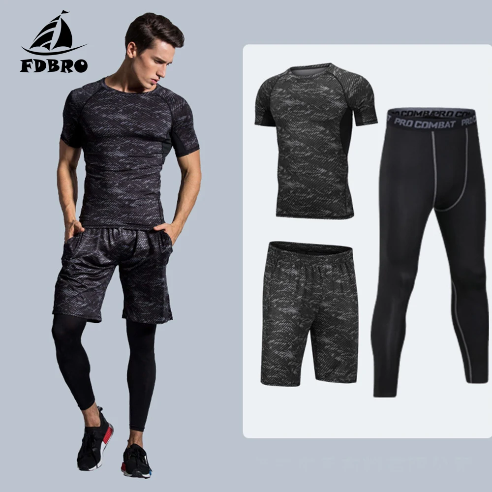 FDBRO 3pcs Men Compression Set Running Tights Workout Fitness Training Tracksuit Shirts SportSuit Rashgard Kit Running Gym Shirt
FDBRO 3pcs Men Compression Set Running Tights Workout Fitness Training Tracksuit Shirts SportSuit Rashgard Kit Running Gym Shirt