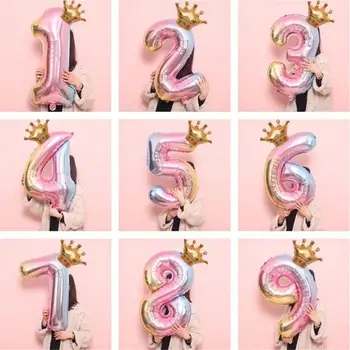 1set Baby Shower Balloon 30inch Colorful Number Foil Balloons 1 2 3 4 5 6 Years Old Kid Crown Boys Girls Balloon Party Supplies 
1set Baby Shower Balloon 30inch Colorful Number Foil Balloons 1 2 3 4 5 6 Years Old Kid Crown Boys Girls Balloon Party Supplies