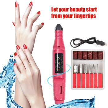 1Set Mini USB Electric Nail Drill Machine with 6PCS Replaceable Drill Bits for Professional Salon Home Use Nail Manicure Tools 
1Set Mini USB Electric Nail Drill Machine with 6PCS Replaceable Drill Bits for Professional Salon Home Use Nail Manicure Tools