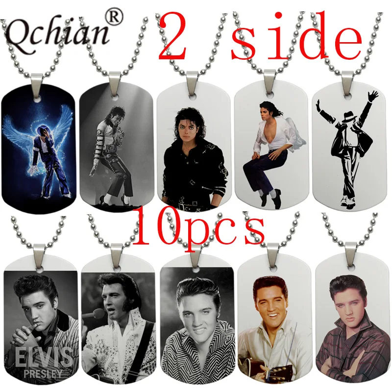 10pcs double side Necklace Elvis Presley Michael jackson pendant keychain keyring Jewelry Accessories Gifts for women men kids
10pcs double side Necklace Elvis Presley Michael jackson pendant keychain keyring Jewelry Accessories Gifts for women men kids