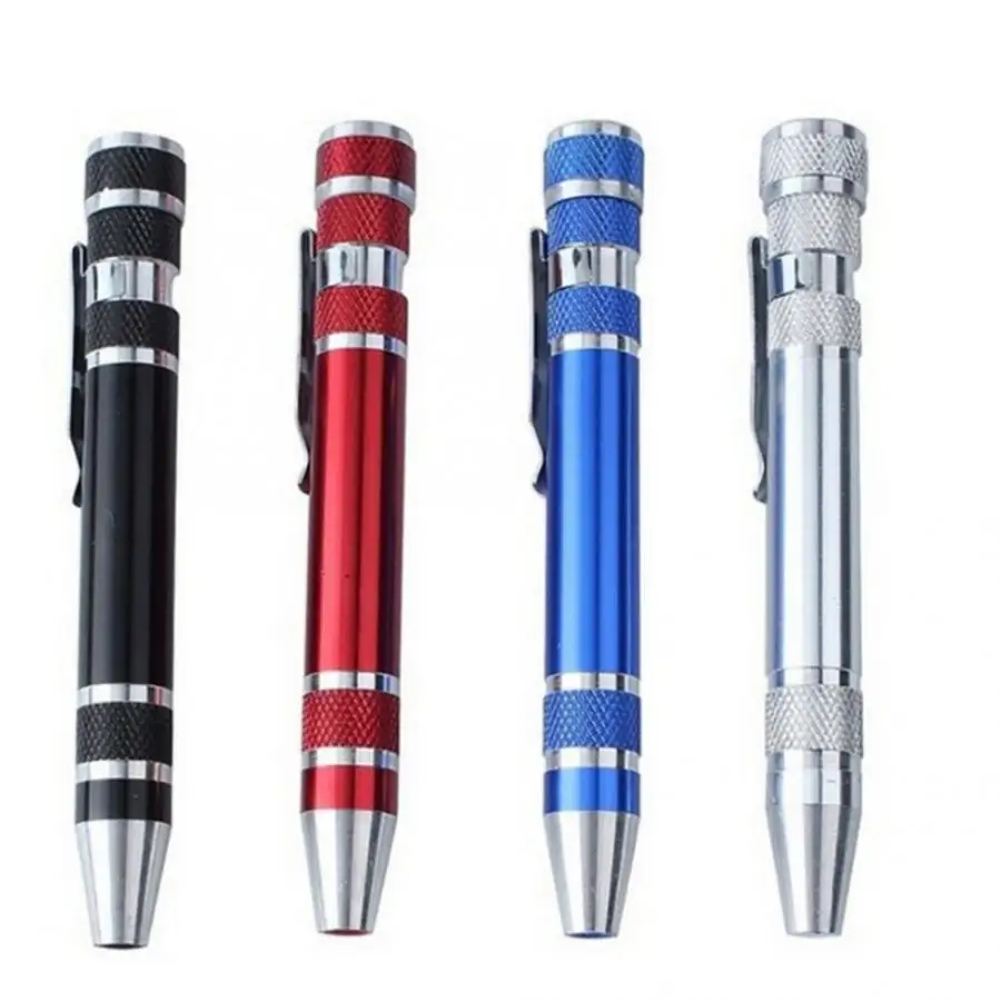 Aluminum Screwdriver Cell Phone Hand Tool Convenient 8 in 1 Set Pen Multi Repair Tools
Aluminum Screwdriver Cell Phone Hand Tool Convenient 8 in 1 Set Pen Multi Repair Tools
