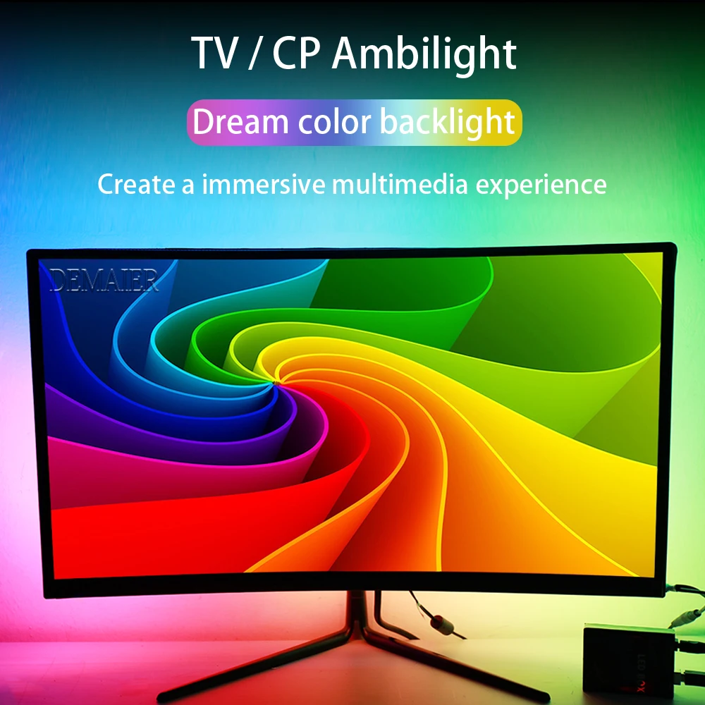 Ambilight TV PC Traum Bildschirm USB LED Streifen HDTV Computer desktop Bildschirm Screen backlight ws2812b RGB 1 2 3 4 5m Kit
Ambilight TV PC Traum Bildschirm USB LED Streifen HDTV Computer desktop Bildschirm Screen backlight ws2812b RGB 1 2 3 4 5m Kit
