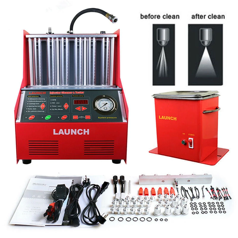 Launch CNC 602A Injector Cleaner Tester Fuel Injectors Cleaning Machine Injector Nozzles 6-cylinder Launch CNC602A CNC-602A
Launch CNC 602A Injector Cleaner Tester Fuel Injectors Cleaning Machine Injector Nozzles 6-cylinder Launch CNC602A CNC-602A