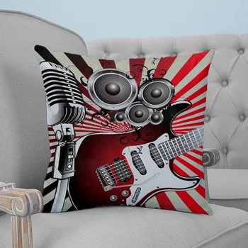 Guitar Microphone Notes Horn Retro Printed Throw Pillow Case Plush fabric Pillowcase Home Decorative Pillow Hot
Guitar Microphone Notes Horn Retro Printed Throw Pillow Case Plush fabric Pillowcase Home Decorative Pillow Hot