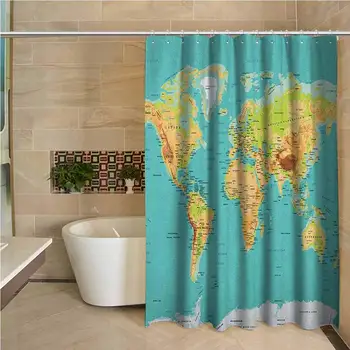 Map Waterproof and colorful shower curtain Map of the World Geography Continents and Countries Physical Cartography Image
Map Waterproof and colorful shower curtain Map of the World Geography Continents and Countries Physical Cartography Image