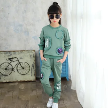 Children Clothing Sets Autumn New Teen Girls Sets Sequin Long Sleeve Tops+Pants 2 Pcs Kids Tracksuit 4-13 Y Outfits
Children Clothing Sets Autumn New Teen Girls Sets Sequin Long Sleeve Tops+Pants 2 Pcs Kids Tracksuit 4-13 Y Outfits