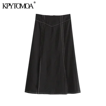 KPYTOMOA Women 2020 Chic Fashion Office Wear Front Slit Midi Skirt Vintage A Line Back Zipper Female Skirts Faldas Mujer 
KPYTOMOA Women 2020 Chic Fashion Office Wear Front Slit Midi Skirt Vintage A Line Back Zipper Female Skirts Faldas Mujer