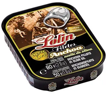 Anchovy Fillets In Olive Oil Golden Series Lolin 80 Grams
Anchovy Fillets In Olive Oil Golden Series Lolin 80 Grams