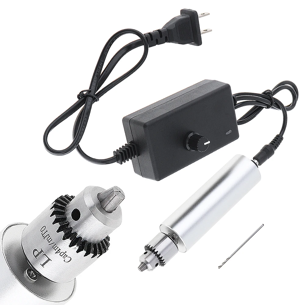 DC 3V-24V Electric Hand Drill Motor Rotary Tool with JTO Chuck and Adjustable Power Adapter for Plastic Wood Hole Tools
DC 3V-24V Electric Hand Drill Motor Rotary Tool with JTO Chuck and Adjustable Power Adapter for Plastic Wood Hole Tools