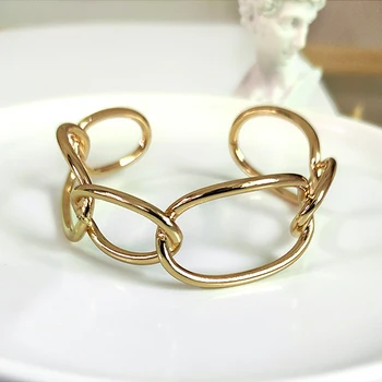 Peri'sbox Curb Link Big Circle Bangles Round Geometric Bangles for Women Minimalist Gold Chain Bangles Adjustable 2020 Trendy
Peri'sbox Curb Link Big Circle Bangles Round Geometric Bangles for Women Minimalist Gold Chain Bangles Adjustable 2020 Trendy