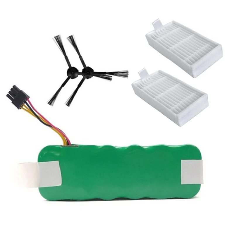 14.4V 3500MAh for Panda X500 Battery x 1 + Side Brush x 2 + Hepa Filter x 2 for Dibea Dim X500 ECOVACS / Cobos Mirror CR120 Swee
14.4V 3500MAh for Panda X500 Battery x 1 + Side Brush x 2 + Hepa Filter x 2 for Dibea Dim X500 ECOVACS / Cobos Mirror CR120 Swee