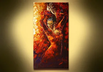 Hand Painted Huge Abstract Art Palette Knife Heavy Texture Flamenco Dancer Oil Painting Modern Wall Canvas Gallery Art Pieces
Hand Painted Huge Abstract Art Palette Knife Heavy Texture Flamenco Dancer Oil Painting Modern Wall Canvas Gallery Art Pieces