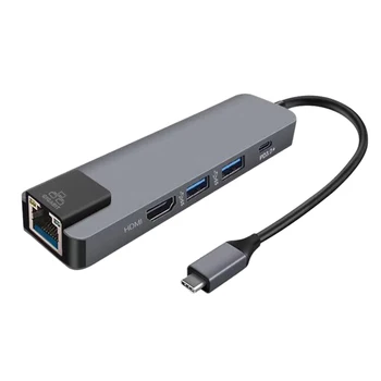 USB C Type C HUB to USB 3.0 HDMI PD Charging RJ45 Gigabit Ethernet Adapter Type-C 5 in 1 Converter for Mac book Pro Window
USB C Type C HUB to USB 3.0 HDMI PD Charging RJ45 Gigabit Ethernet Adapter Type-C 5 in 1 Converter for Mac book Pro Window