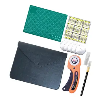 Sewing Cutting Set Double Sided Cutting Mat Rotary Cutter Quilting Ruler
Sewing Cutting Set Double Sided Cutting Mat Rotary Cutter Quilting Ruler