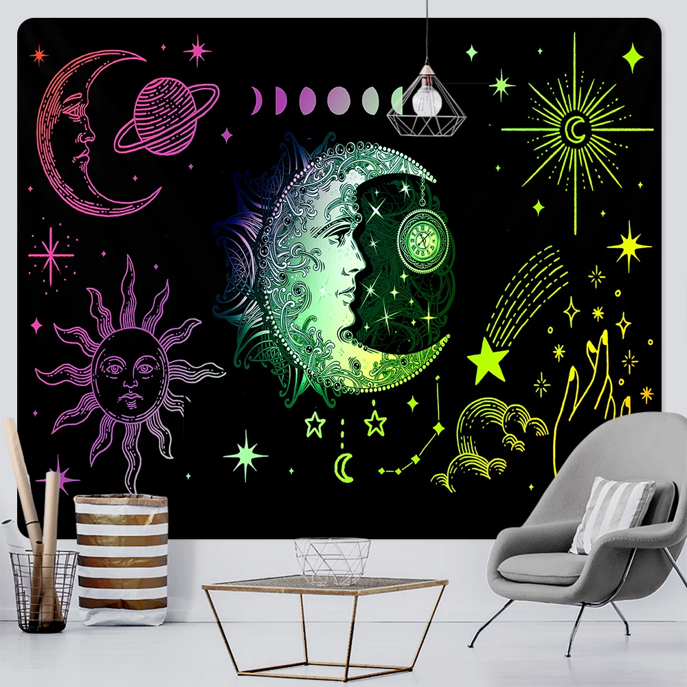 Color moon home decor tapestry psychedelic scene tarot brand hippie bohemian decor bedroom bed sheet large size sofa blanket
Color moon home decor tapestry psychedelic scene tarot brand hippie bohemian decor bedroom bed sheet large size sofa blanket