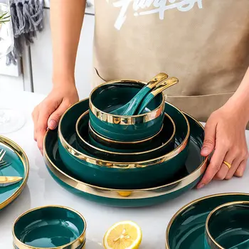 Nordic grandmother green ins Phnom Penh ceramic tableware dish deep plate domestic plate bowl plate dish spoon fish plate 
Nordic grandmother green ins Phnom Penh ceramic tableware dish deep plate domestic plate bowl plate dish spoon fish plate