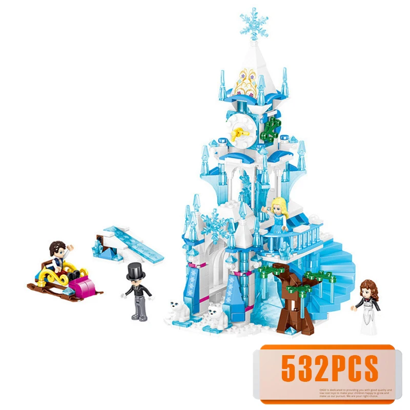 532PCS Ice Castle Astronomical Bell Tower Snow World Series Building Blocks Compatible with Legoinglys Girls Friends Bricks Toys
532PCS Ice Castle Astronomical Bell Tower Snow World Series Building Blocks Compatible with Legoinglys Girls Friends Bricks Toys