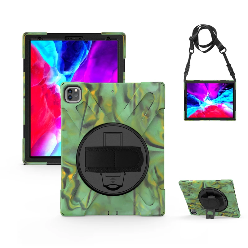Case For iPad pro 12.9" 2020 Heavy Duty Rugged Protection Cover with Kickstand Hand+Neck Strap
Case For iPad pro 12.9" 2020 Heavy Duty Rugged Protection Cover with Kickstand Hand+Neck Strap